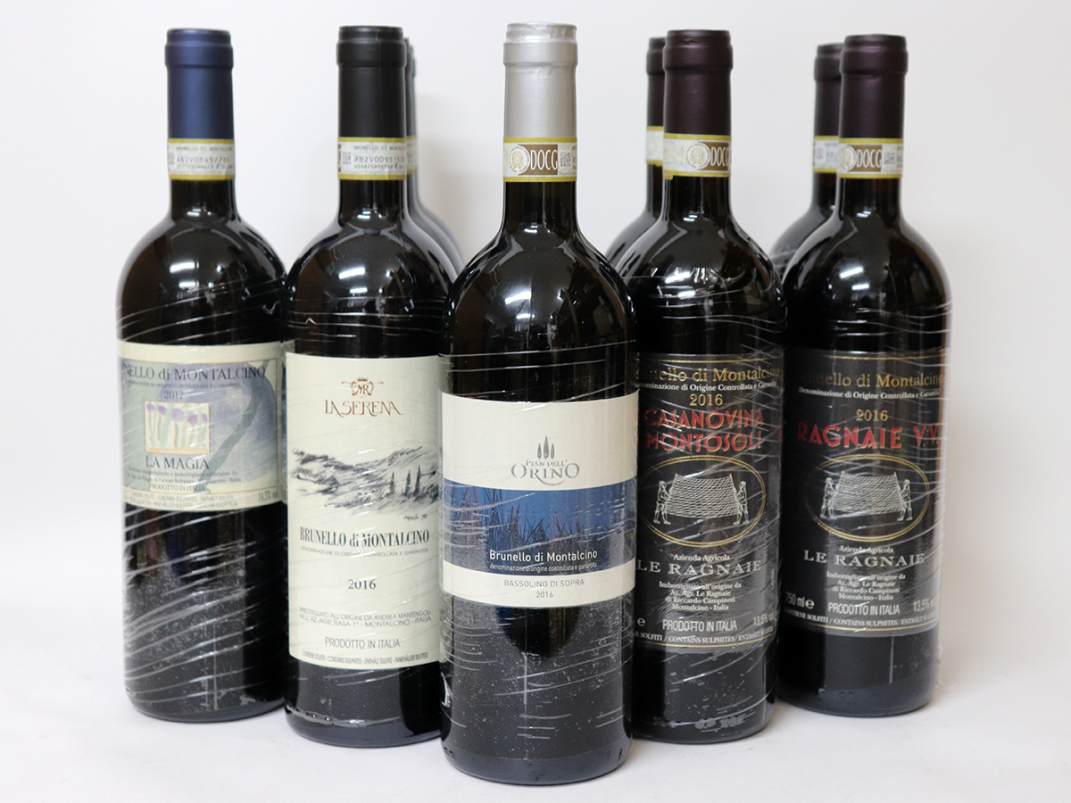 「ピアン・デッロリーノ - ブルネッロ・ディ・モンタルチーノ バッソリーノ・ディ・ソプラ 2016年」他、イタリアワイン9点を買取致しました！
