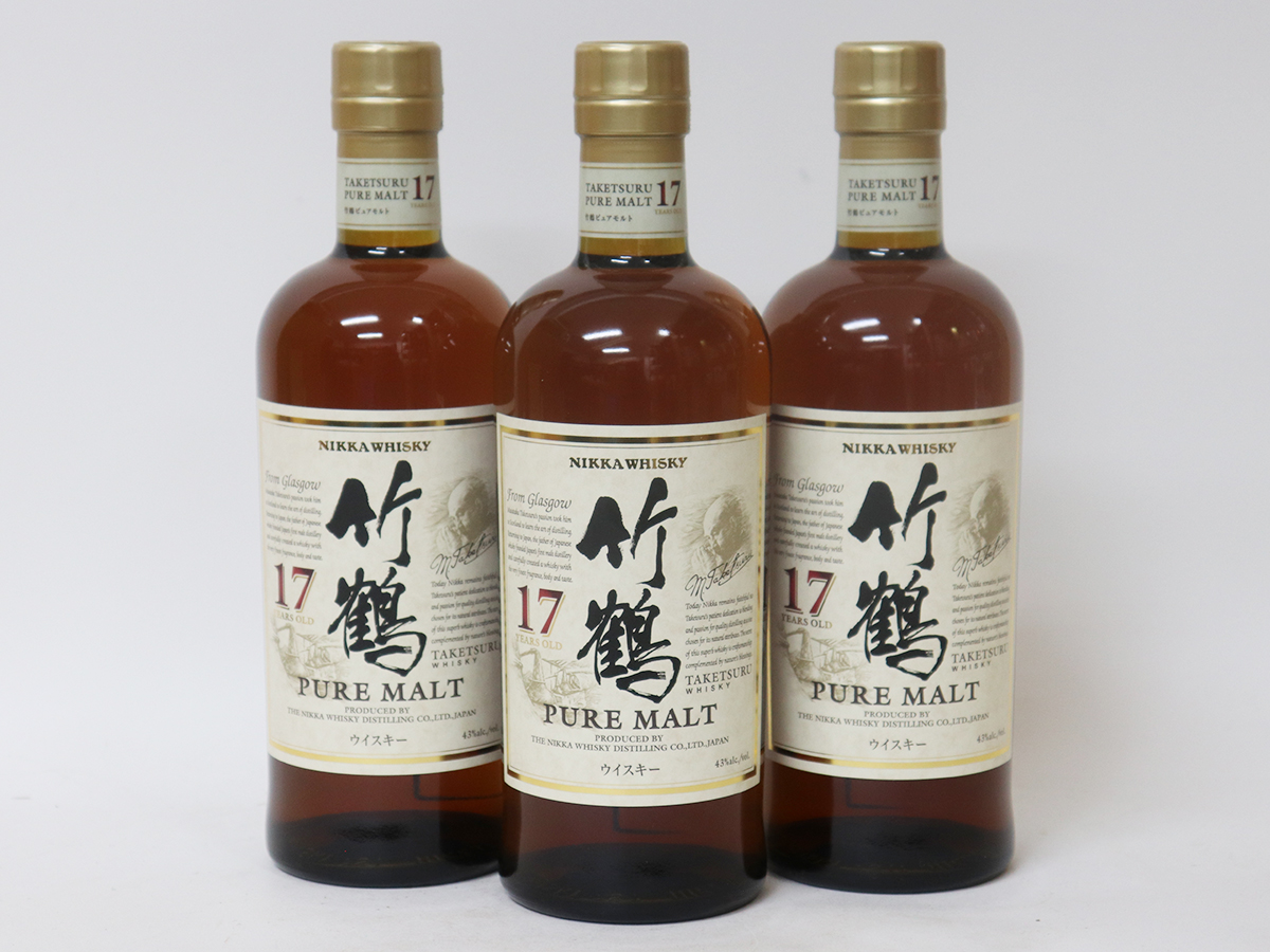 ニッカ ウイスキー「竹鶴 17年 ピュアモルト」を買取致しました！